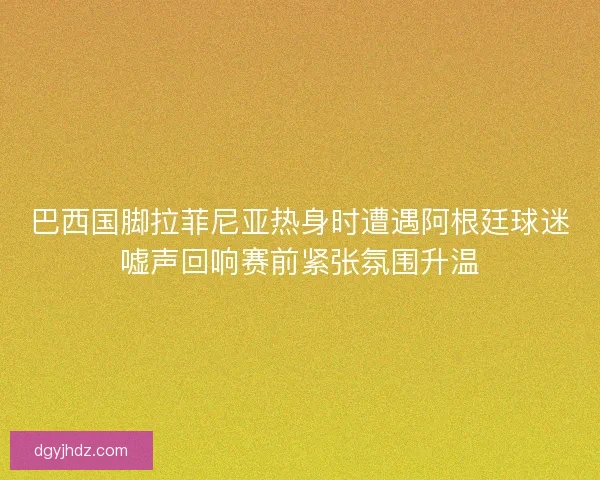 巴西国脚拉菲尼亚热身时遭遇阿根廷球迷嘘声回响赛前紧张氛围升温